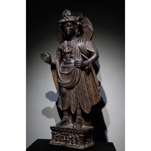 20319 - A Chinese stone sculpture, 14TH Century earlier Pr. Collection of NARA private gallary. Size:(H120CM... 