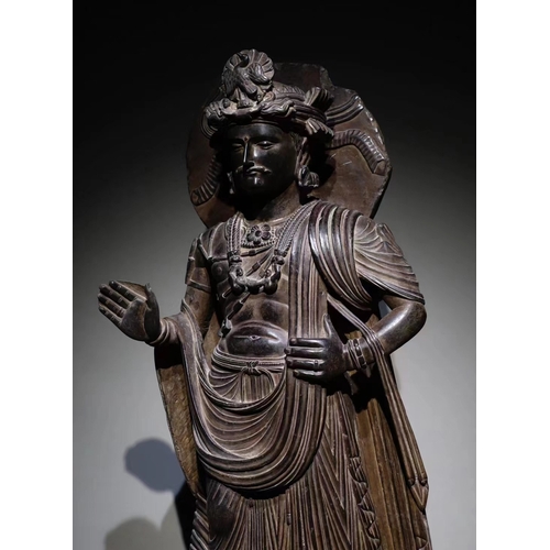 20319 - A Chinese stone sculpture, 14TH Century earlier Pr. Collection of NARA private gallary. Size:(H120CM... 