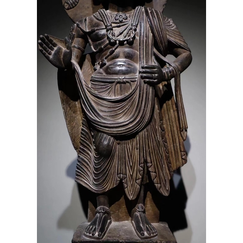 20319 - A Chinese stone sculpture, 14TH Century earlier Pr. Collection of NARA private gallary. Size:(H120CM... 