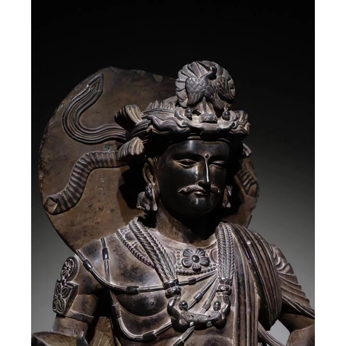 20319 - A Chinese stone sculpture, 14TH Century earlier Pr. Collection of NARA private gallary. Size:(H120CM... 