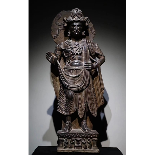 20319 - A Chinese stone sculpture, 14TH Century earlier Pr. Collection of NARA private gallary. Size:(H120CM... 