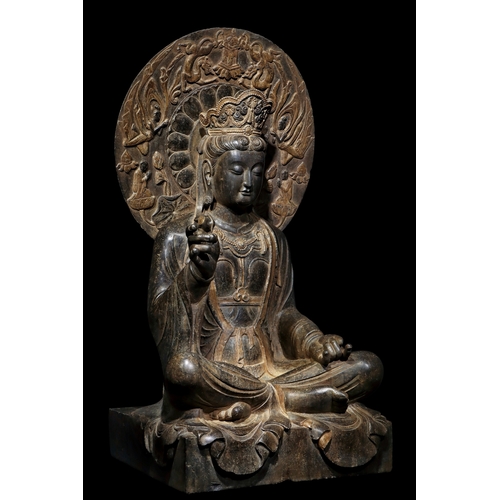 20320 - A Chinese stone sculpture, 14TH Century earlier Pr. Collection of NARA private gallary. Size:(H115CM... 