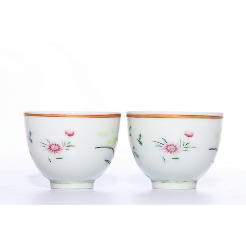 20324 - A pair of Chinese cups, Qing Daynasty Pr.  Size:(Height3.3cm, Mouth Diameter5cm) Condition:(Good Con... 