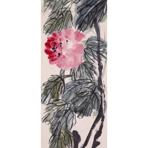 20333 - A Chinese hand painting, 17th/18th Pr. Size:(137x33.5cm) Condition:(Good Condition, no repairment, a... 