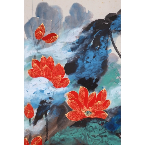 20334 - A Chinese hand painting, 17th/18th Pr. Size:(134.5x67.5cm) Condition:(Good Condition, no repairment,... 