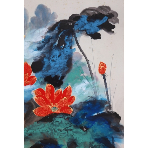 20334 - A Chinese hand painting, 17th/18th Pr. Size:(134.5x67.5cm) Condition:(Good Condition, no repairment,... 