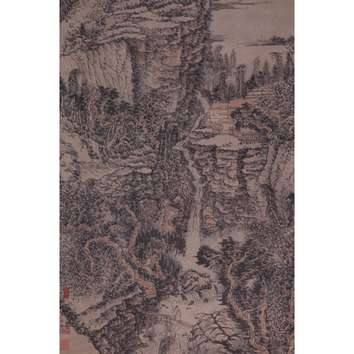 20335 - A Chinese hand painting, 17th/18th Pr. Size:(136x67.5cm) Condition:(Good Condition, no repairment, a... 