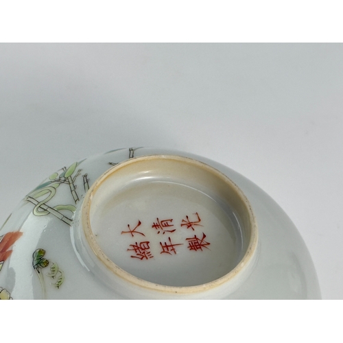 20343 - A Chinese Famille Rose bowl, Qing Daynasty Pr.  Size:(MD11.5cm, H5.6cm) Condition:(Good Condition, N... 