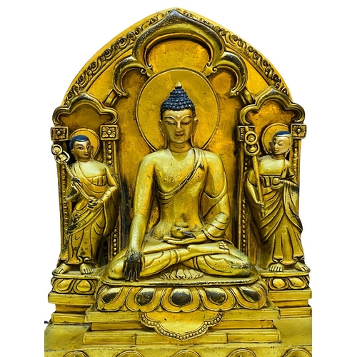 20349 - A Chinese bronze made gilt Buddaha, 16/17th Century Pr. Size:(Height28cm) Condition:(Good Condition,... 