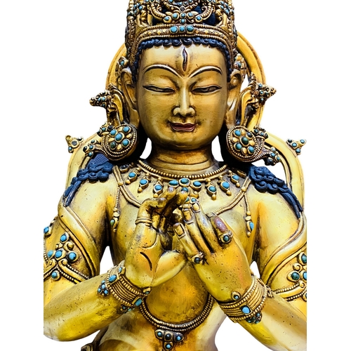 20350 - A Chinese bronze made gilt Buddaha, 16/17th Century Pr. Size:(Height50cm) Condition:(Good Condition,... 