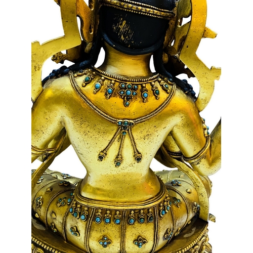 20350 - A Chinese bronze made gilt Buddaha, 16/17th Century Pr. Size:(Height50cm) Condition:(Good Condition,... 