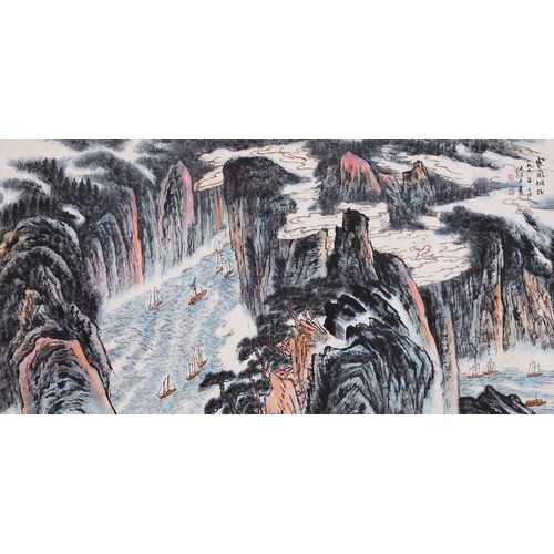 20361 - A Chinese hand painting, 17th/18th Pr. Size:(68x139cm) Condition:(Good Condition, no repairment, age... 