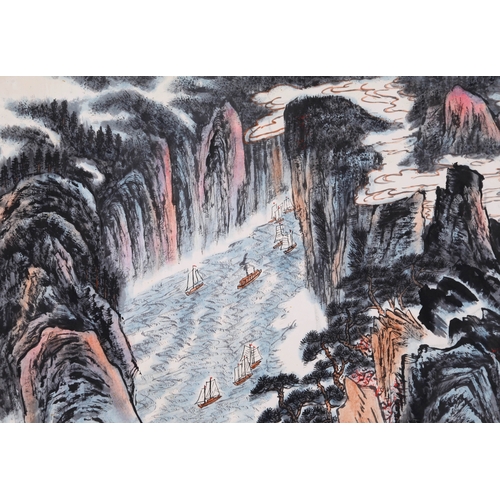 20361 - A Chinese hand painting, 17th/18th Pr. Size:(68x139cm) Condition:(Good Condition, no repairment, age... 