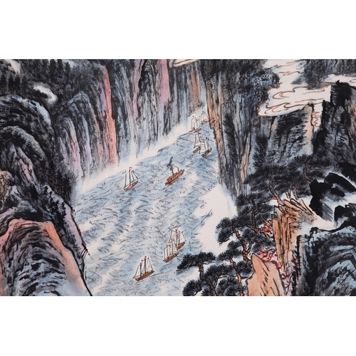 20361 - A Chinese hand painting, 17th/18th Pr. Size:(68x139cm) Condition:(Good Condition, no repairment, age... 