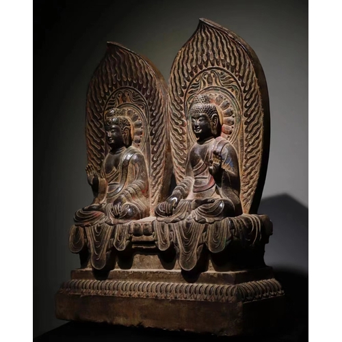 20376 - A Chinese stone sculpture, 14TH Century earlier Pr. Collection of NARA private gallary. Size:(H85CM/... 