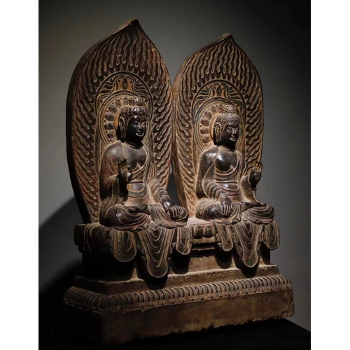 20376 - A Chinese stone sculpture, 14TH Century earlier Pr. Collection of NARA private gallary. Size:(H85CM/... 