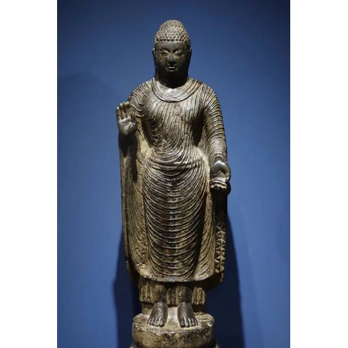 20379 - A Chinese stone sculpture, 14TH Century earlier Pr. Collection of NARA private gallary. Size:(H100CM... 