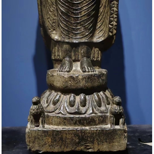 20379 - A Chinese stone sculpture, 14TH Century earlier Pr. Collection of NARA private gallary. Size:(H100CM... 