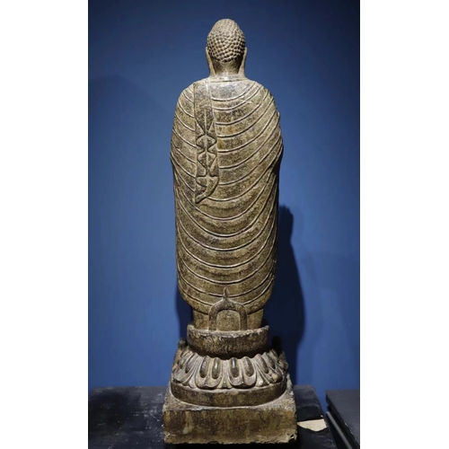 20379 - A Chinese stone sculpture, 14TH Century earlier Pr. Collection of NARA private gallary. Size:(H100CM... 