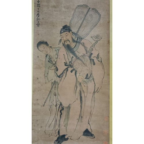 20388 - A Chinese hand painting, 17th/18th Pr. Size:(94x43cm) Condition:(Good Condition, no repairment, age ... 