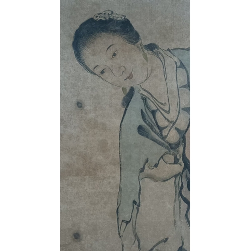 20388 - A Chinese hand painting, 17th/18th Pr. Size:(94x43cm) Condition:(Good Condition, no repairment, age ... 