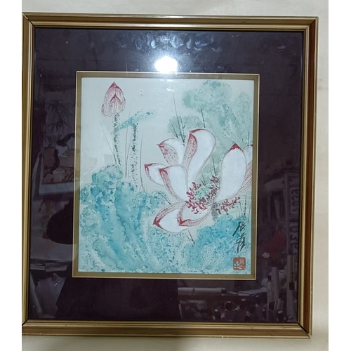 20389 - A Chinese hand painting, 17th/18th Pr. Size:(Painting part 26x23cm) Condition:(Good Condition, no re... 