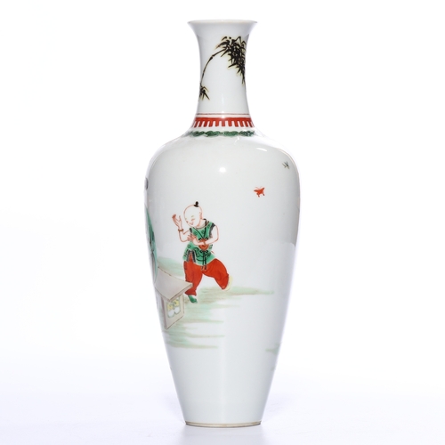 20395 - A Chinese vase, Kang Xi Pr.  Size:(Height22.5cm, Mouth Diameter3.8cm) Condition:(Good Condition, No ... 