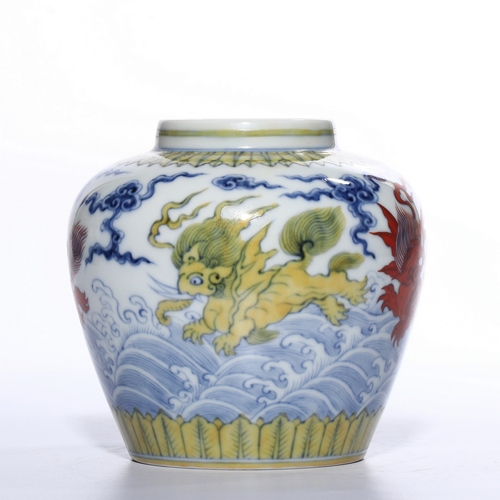 20396 - A Chinese douchai jar, Ming Daynasty Pr.  Size:(Height12.5cm, Mouth Diameter6.5cm) Condition:(Good C... 