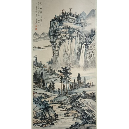 20400 - A Chinese hand painting, 17th/18th Pr. Size:(132x61cm) Condition:(Good Condition, no repairment, age... 