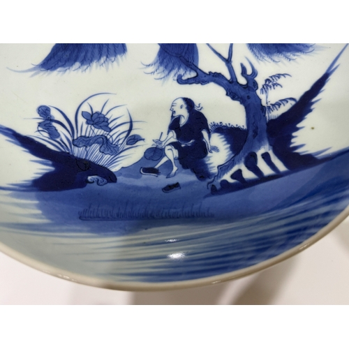 20411 - A Chinese Blue&White dish, Kang Xi Pr.  Size:(Height6.5cm, Mouth Diameter28.8cm) Condition:(Good Con... 