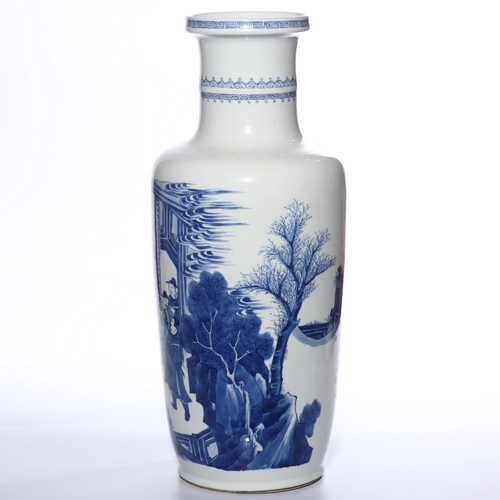 20421 - A Chinese Blue&White vase, Kang Xi Pr.  Size:(Height47cm, Mouth Diamter12cm) Condition:(Good Conditi... 