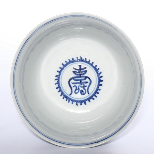 20424 - A Chinese Blue&White bowl, Ming Daynasty Pr.  Size:(Height9.5cm, Mouth Diamter17cm) Condition:(Good ... 