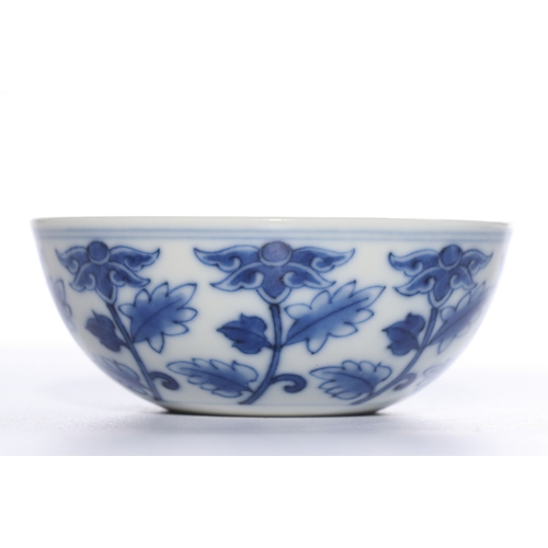 20425 - A pair of Chinese Blue&White cups, Qing Daynasty Pr.  Size:(Height3.2cm, Mouth Diamter8cm) Condition... 