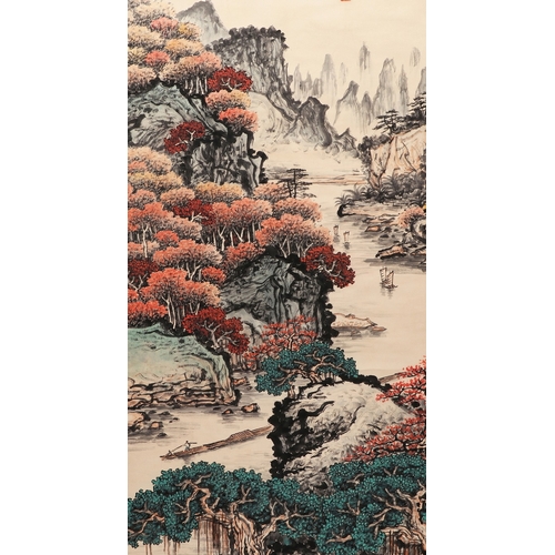 20428 - A Chinese hand painting, 17th/18th Pr. Size:(Length137cm, Width67cm) Condition:(Good Condition, no r... 