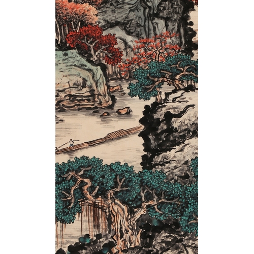 20428 - A Chinese hand painting, 17th/18th Pr. Size:(Length137cm, Width67cm) Condition:(Good Condition, no r... 