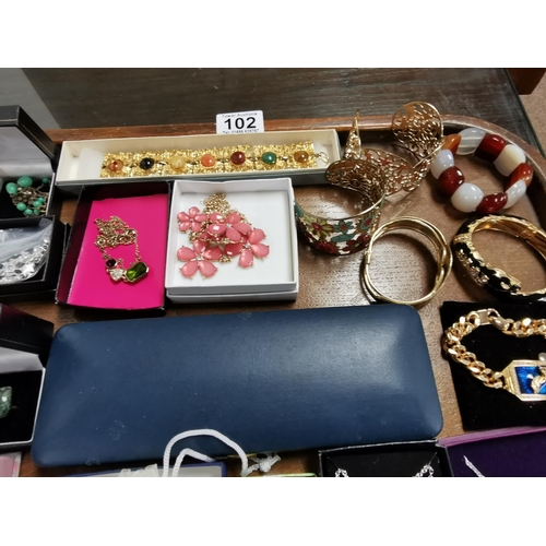 102 - Tray of Boxed Costume Jewellery all As New