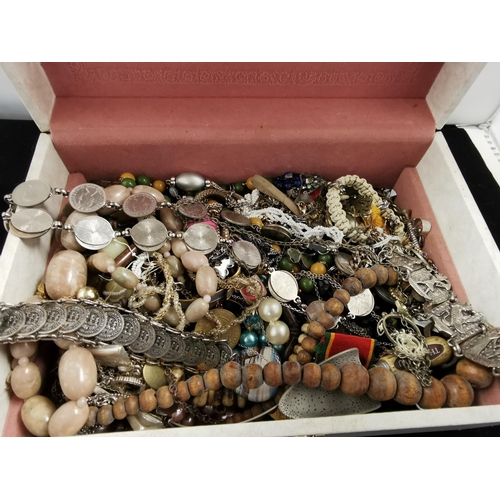 104 - Jewellery Box Containing Large Quantity of Costume Jewellery