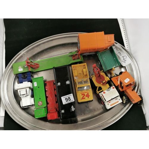 98 - Quantity of Larger Scale Diecast Cars inc Britains