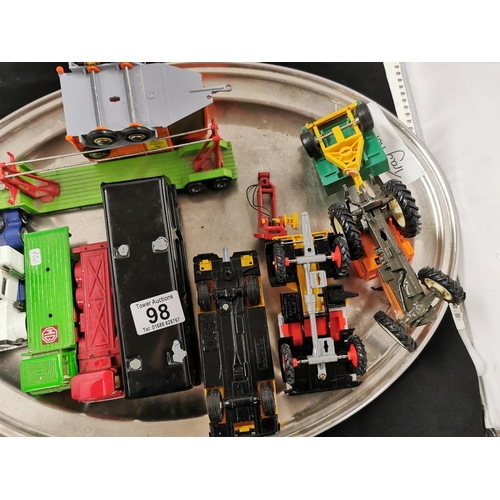 98 - Quantity of Larger Scale Diecast Cars inc Britains