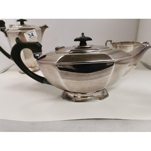 34 - Nice Quality 4 Piece Tea Set Mappin & Webb