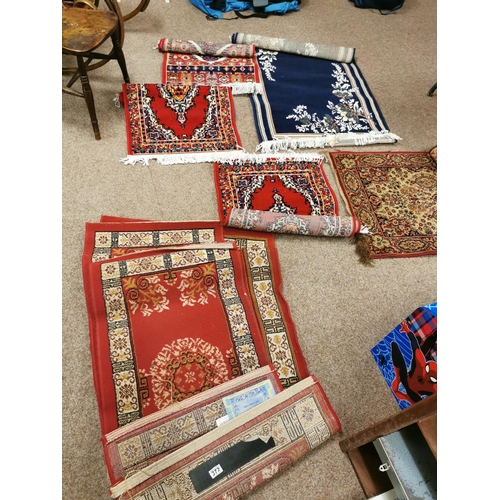 372 - Quantity Of Eight Various Rugs Inc One Vintage Middle Eastern