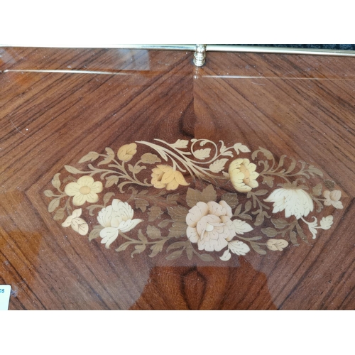 58 - Ornate Inlaid Italian Sorrento Galleried Tray