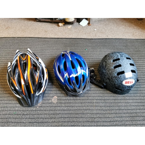 26 - Three Children's Safety Helmets