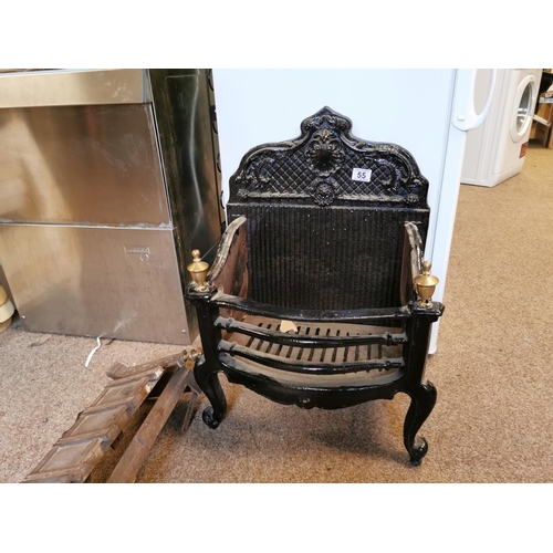 55 - Good Ornate Cast Iron Free Standing Fire Grate