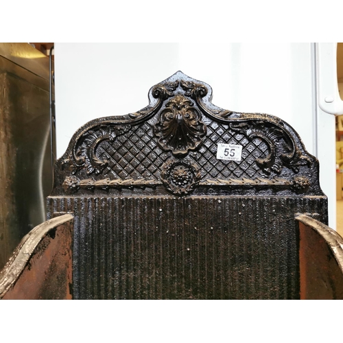 55 - Good Ornate Cast Iron Free Standing Fire Grate