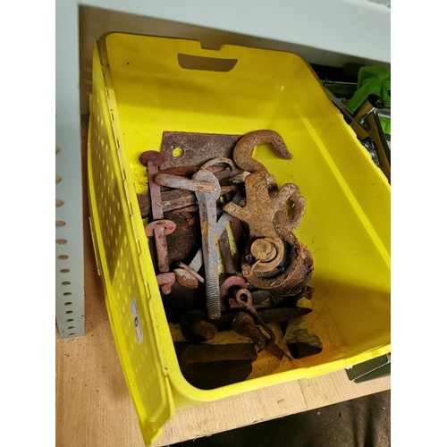 6 - Quantity of Antique Metalware Inc Winch Bolts Etc