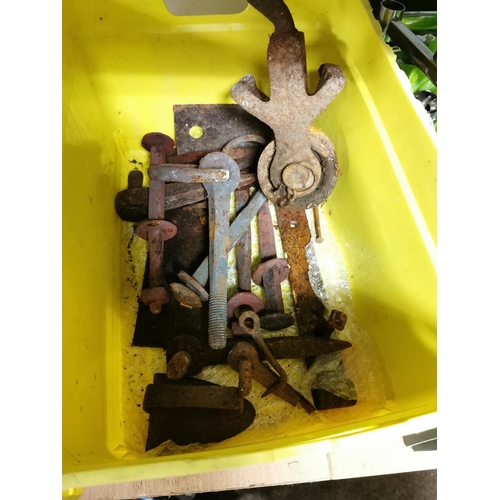 6 - Quantity of Antique Metalware Inc Winch Bolts Etc