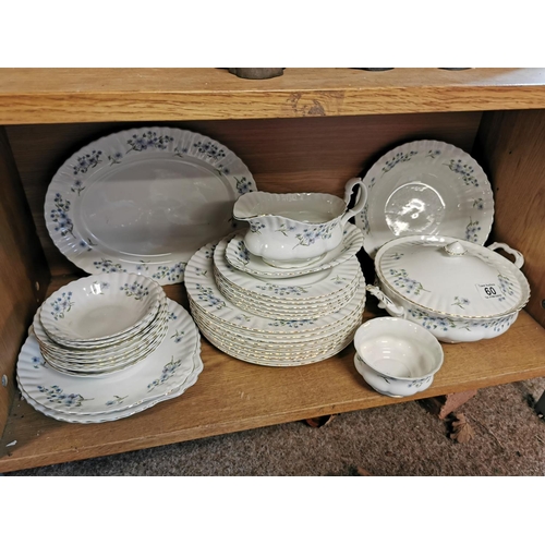 60 - Richmond Blue Rock Pattern Dinner Set 32 Piece
