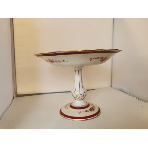 100 - Copeland Hand Painted Cake Stand Circa 1847 - 1851