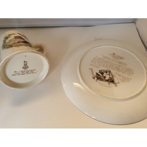 116 - Coalport Battle Of Briton Plate And A Royal Doulton Winston Churchill Tankard